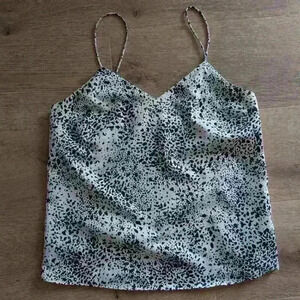 Nine West Animal Print Spaghetti Strap Top